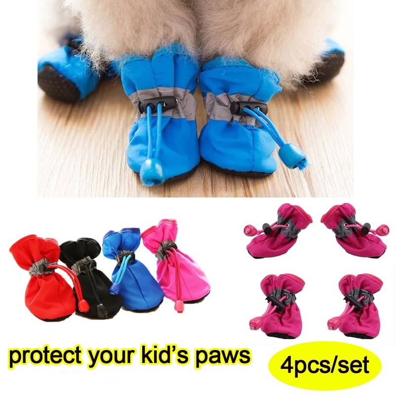 Pawbbi™ - 4pcs Waterproof Non-slip Plush Winter Dog Shoes