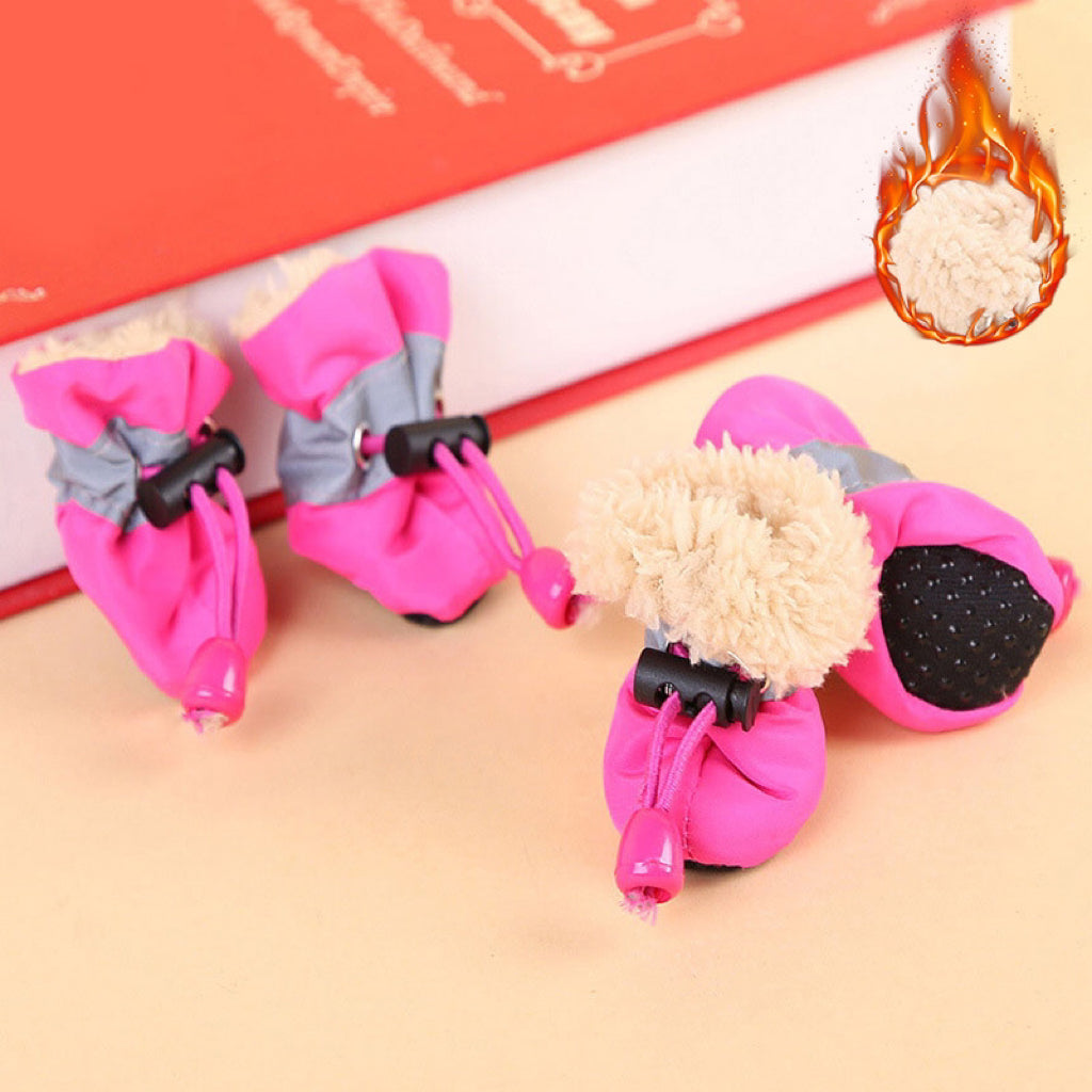 Pawbbi™ - 4pcs Waterproof Non-slip Plush Winter Dog Shoes