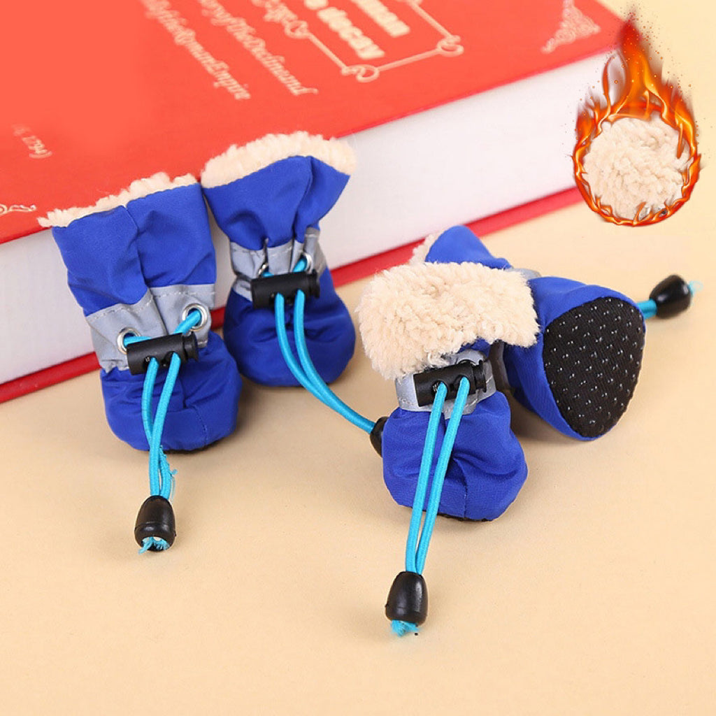 Pawbbi™ - 4pcs Waterproof Non-slip Plush Winter Dog Shoes