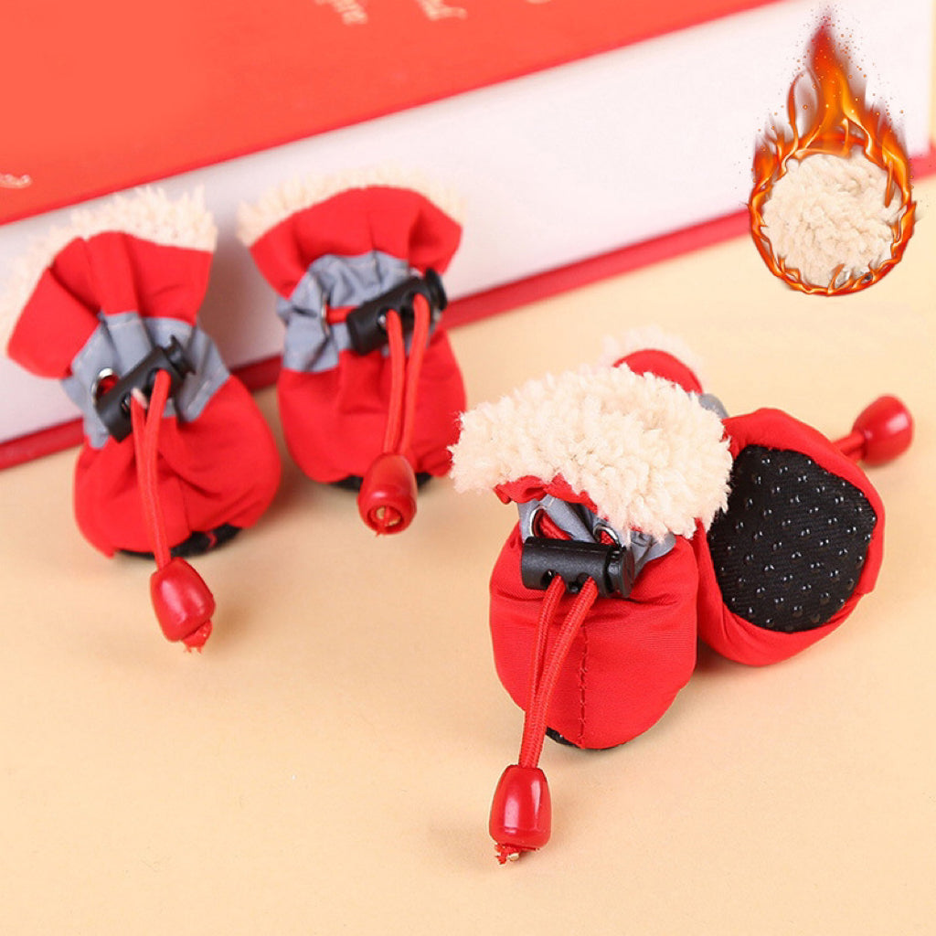 Pawbbi™ - 4pcs Waterproof Non-slip Plush Winter Dog Shoes