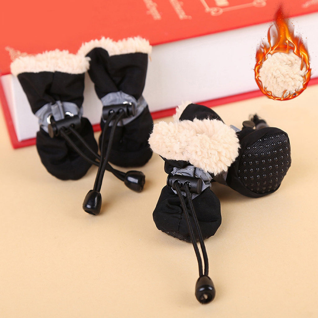 Pawbbi™ - 4pcs Waterproof Non-slip Plush Winter Dog Shoes